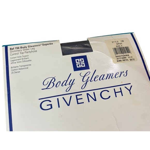 Givenchy Body Gleamers Superbe Shimmery Sheer Control Pantyhose 156 Grey Size A - Picture 3 of 3